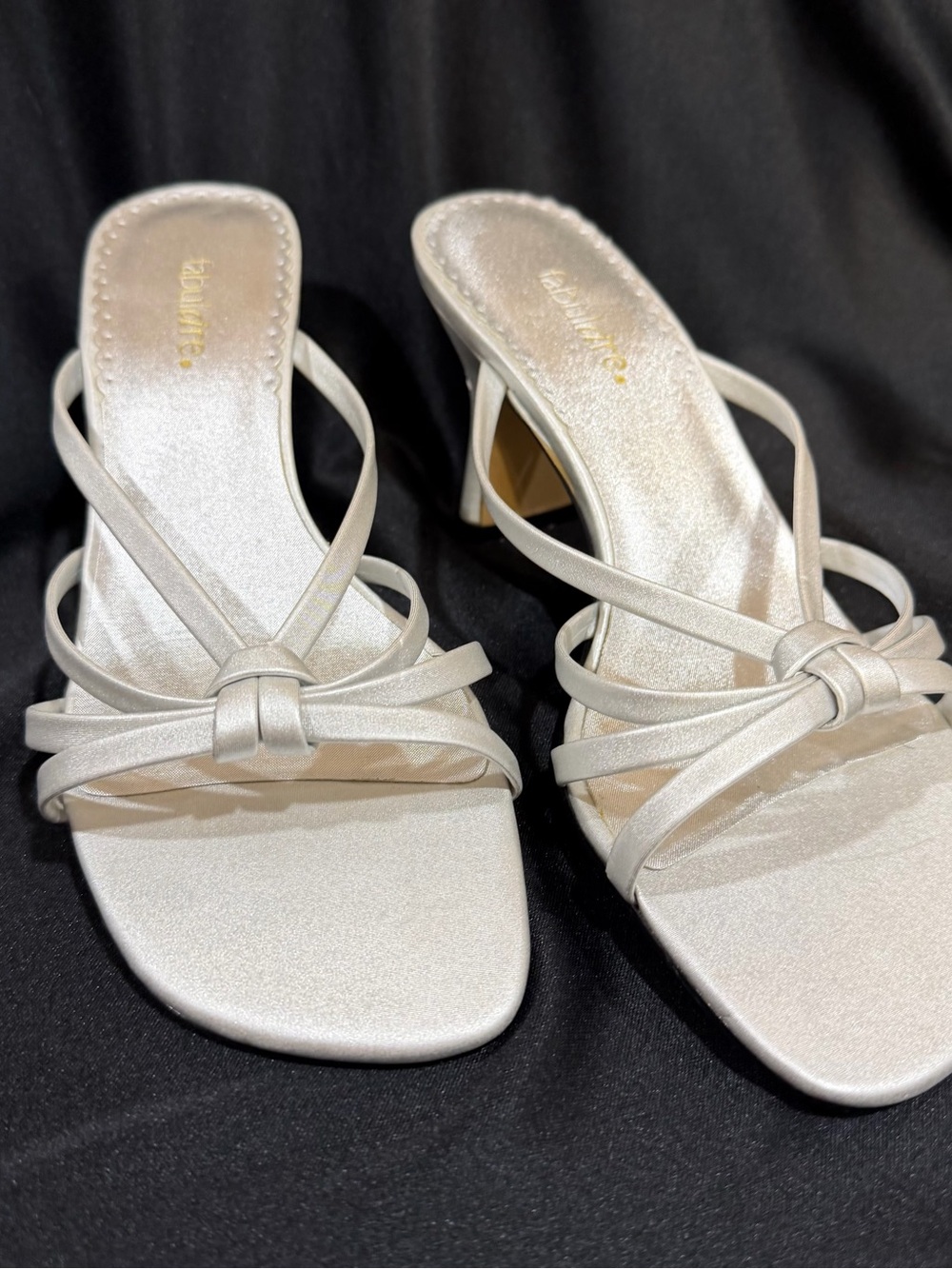 Silver Knotted Strappy Heels size 6M